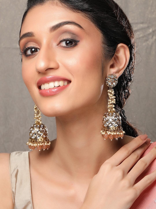 c6e4128e-aba6-4593-82dc-6608929492061701932502438-Rubans-24K-Gold-Plated-Kundan-Contemporary-Jhumkas-502170193-1