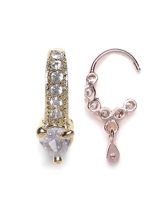 db03626c-ad38-423c-b424-6ddd68c3d54d1683268039869Setof2RoseGoldGold-PlatedAmericanDiamondStuddedNosePins2